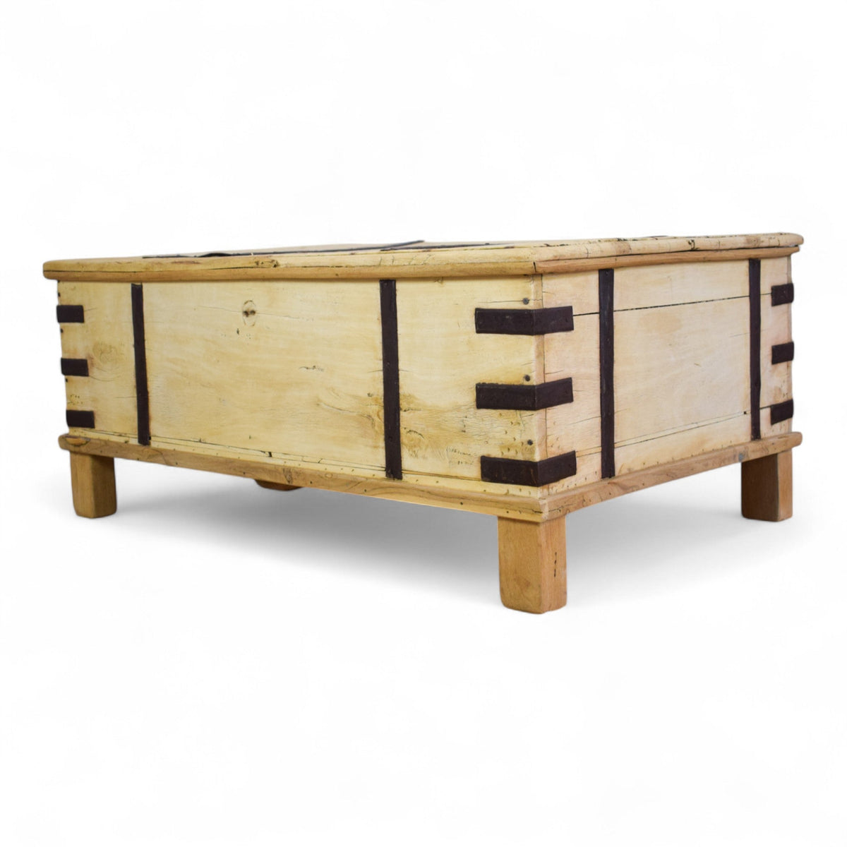 Vintage Rustic Wooden Chest Box Coffee Table