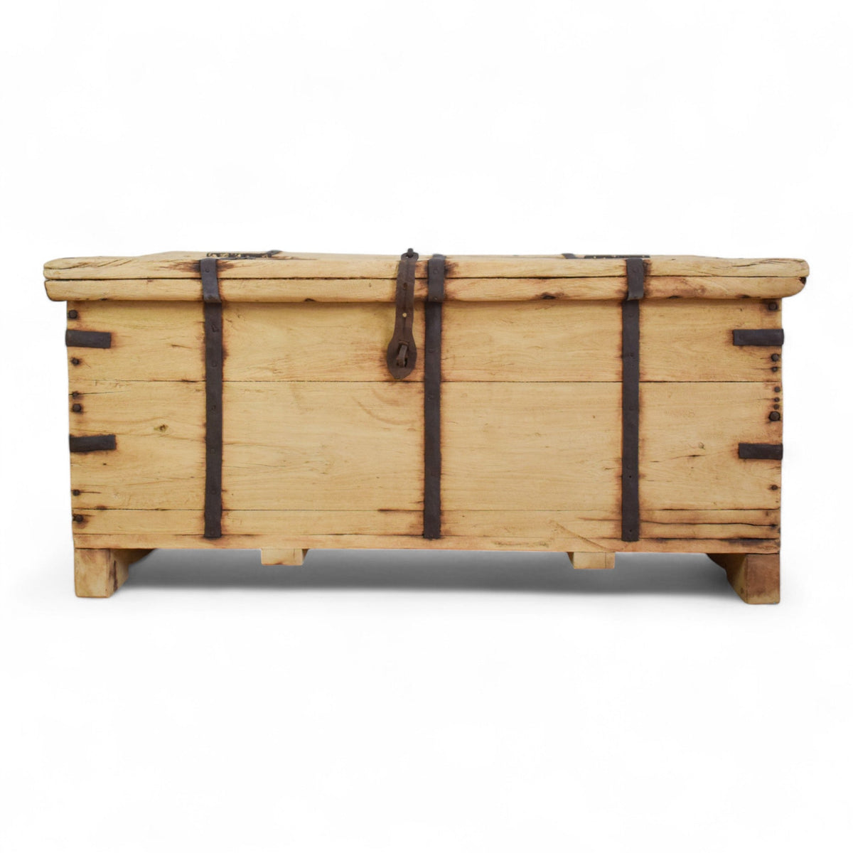 Vintage Rustic Wooden Chest Box Coffee Table