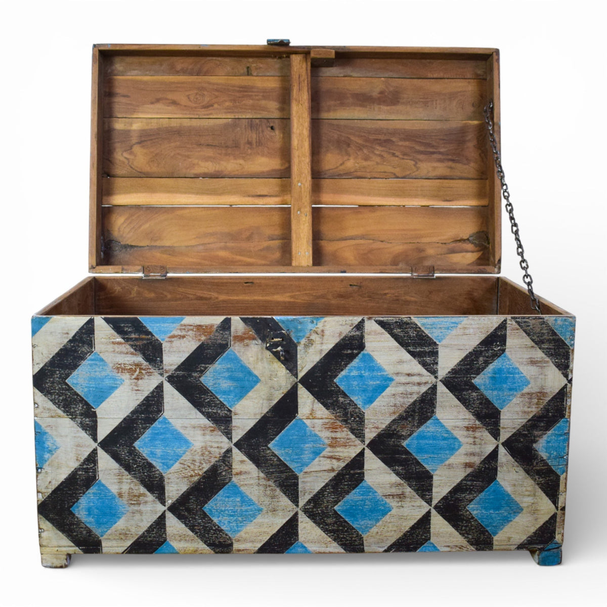 Hand Painted Vintage Chest Trunk Box