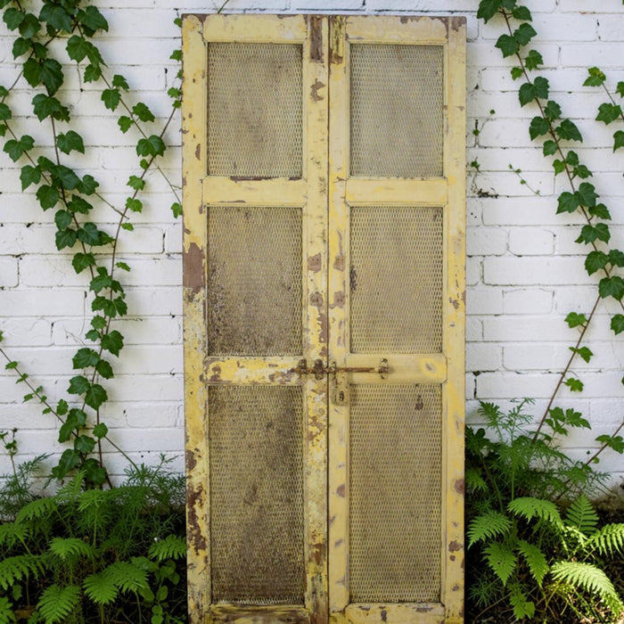 Pair of Antique Vintage Indian Doors Shutters