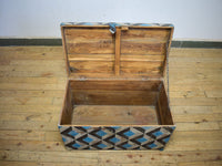 Hand Painted Vintage Chest Trunk Box