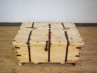 Vintage Rustic Wooden Chest Box Coffee Table