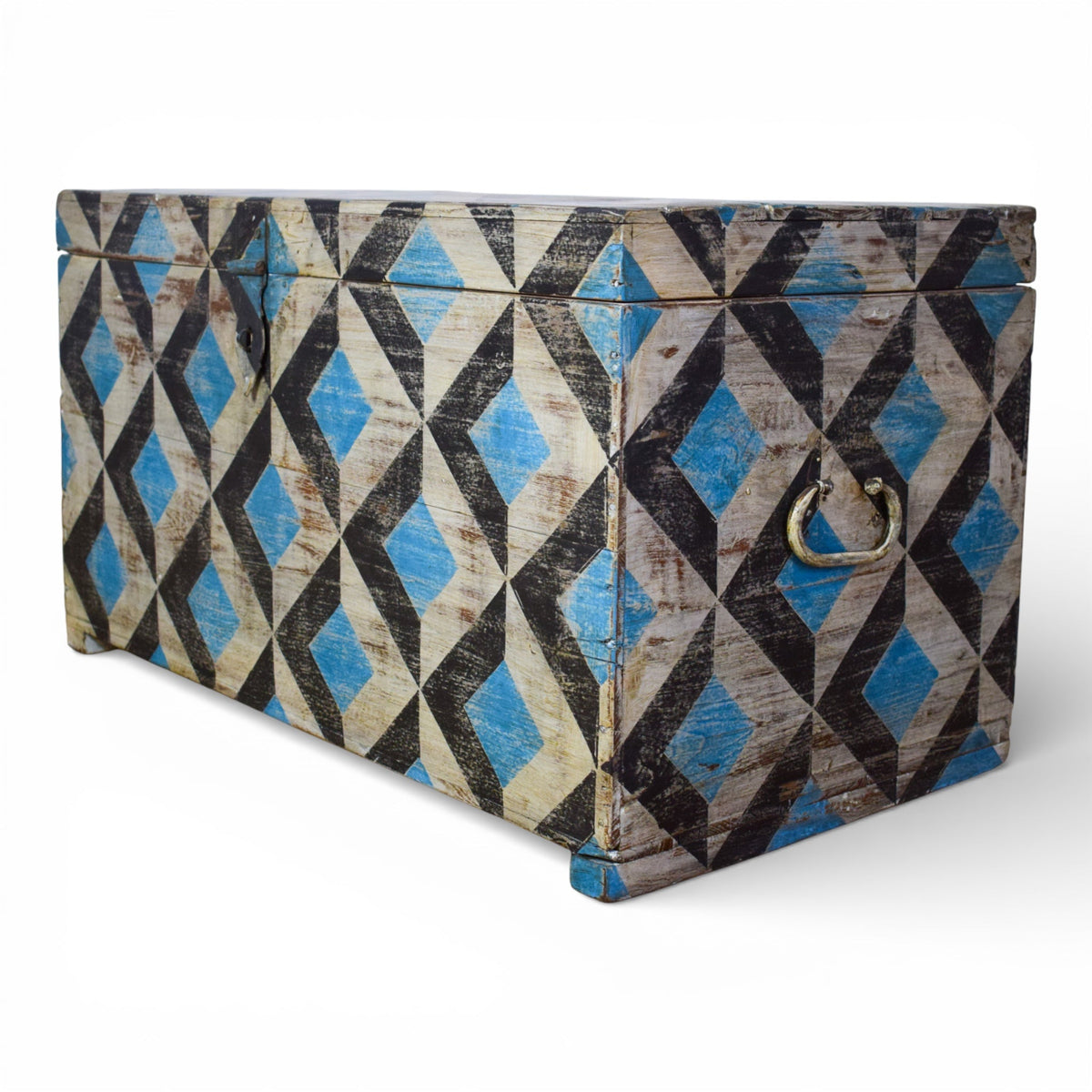 Hand Painted Vintage Chest Trunk Box
