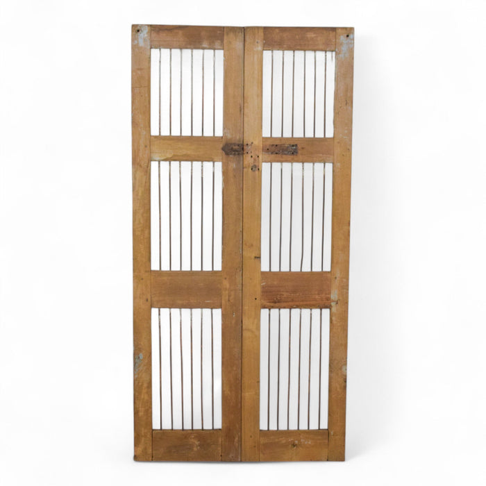Pair of Antique Vintage Indian Doors Shutters