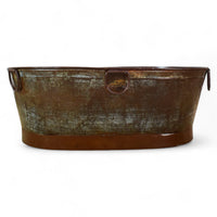 XL Rustic Vintage Metal Bath Planter