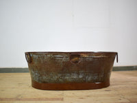 XL Rustic Vintage Metal Bath Planter