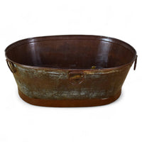 XL Rustic Vintage Metal Bath Planter