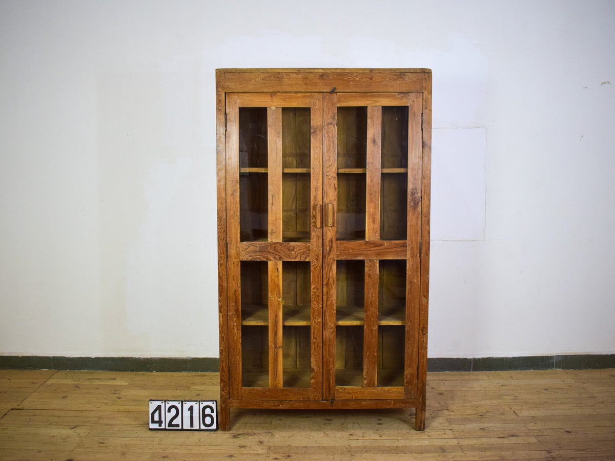 Vintage Wooden Housekeepers Rustic Cupboard Cabinet