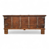 Vintage Rustic Wooden Chest Box Coffee Table