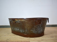 XL Rustic Vintage Metal Bath Planter