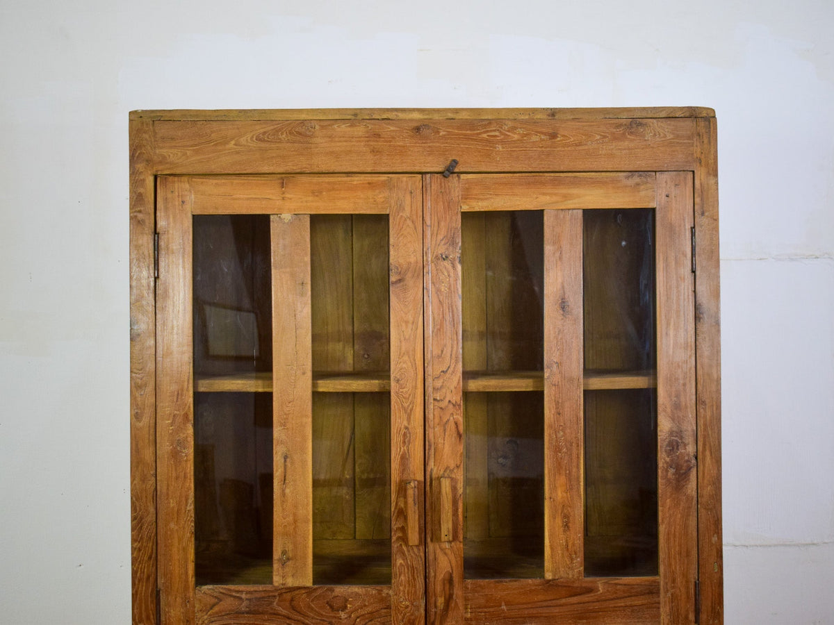 Vintage Wooden Housekeepers Rustic Cupboard Cabinet