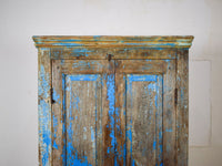 Vintage Rustic Wooden Worn Painted Cupboard Cabinet
