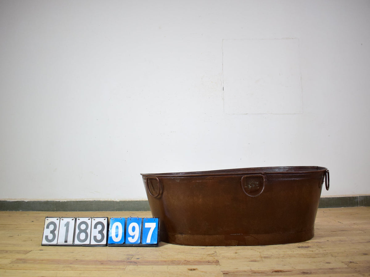 XL Rustic Vintage Metal Bath Planter