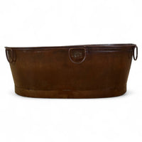 XL Rustic Vintage Metal Bath Planter