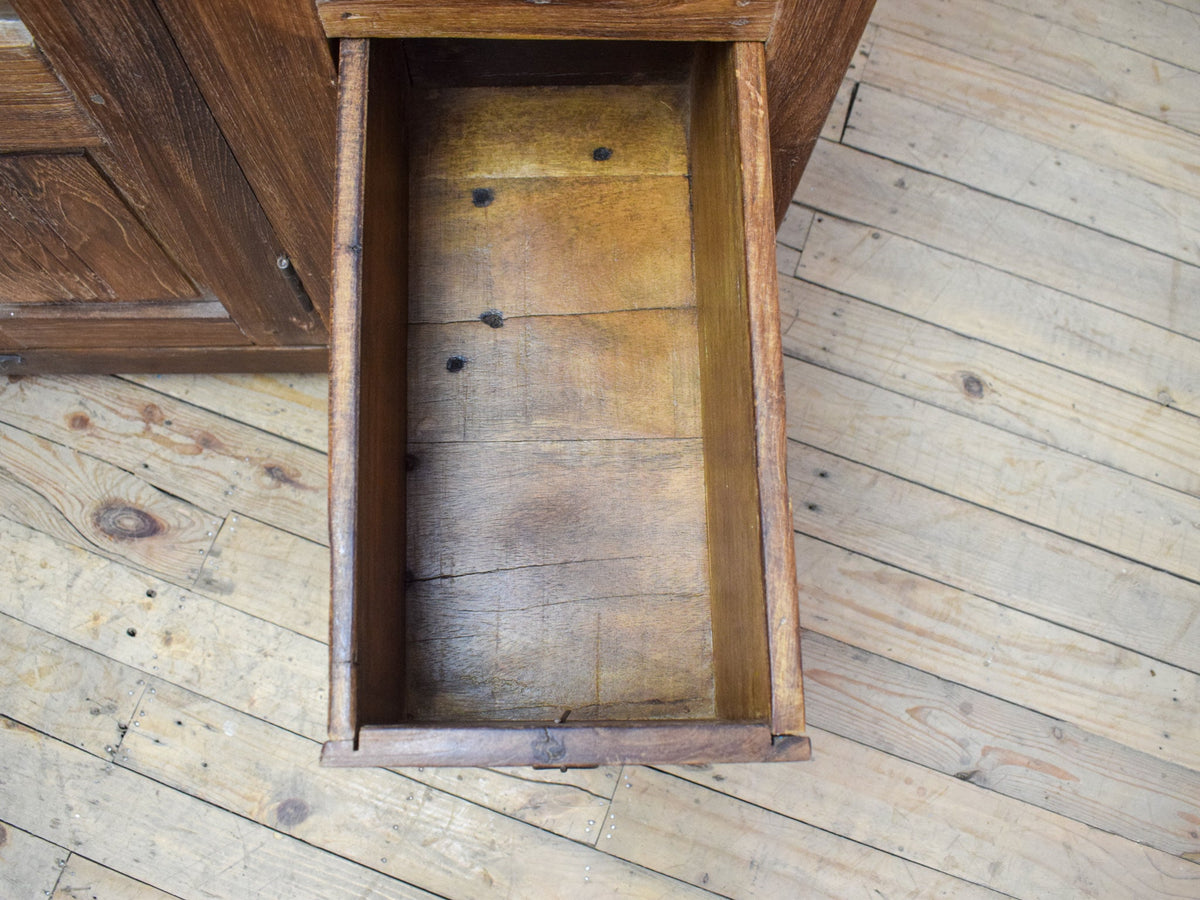 Vintage Indian Rustic Hardwood Sideboard Cupboard Drawers Storage