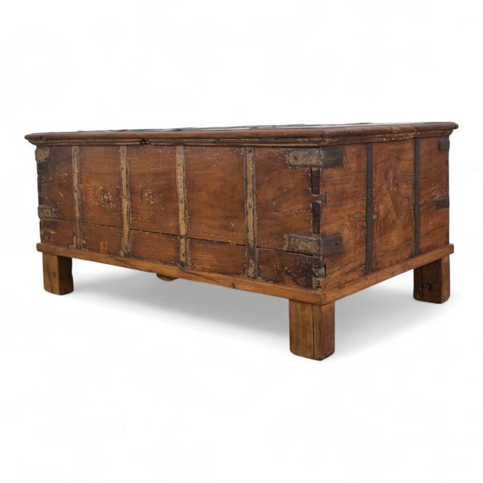 Vintage Rustic Wooden Chest Box Coffee Table
