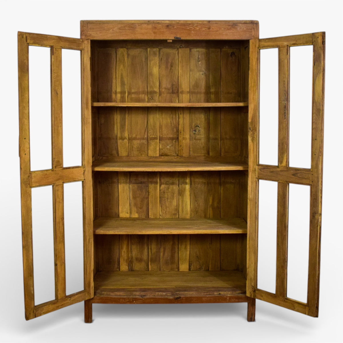 Vintage Wooden Housekeepers Rustic Cupboard Cabinet