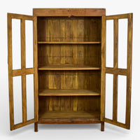 Vintage Wooden Housekeepers Rustic Cupboard Cabinet