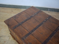 Vintage Rustic Wooden Chest Box Coffee Table