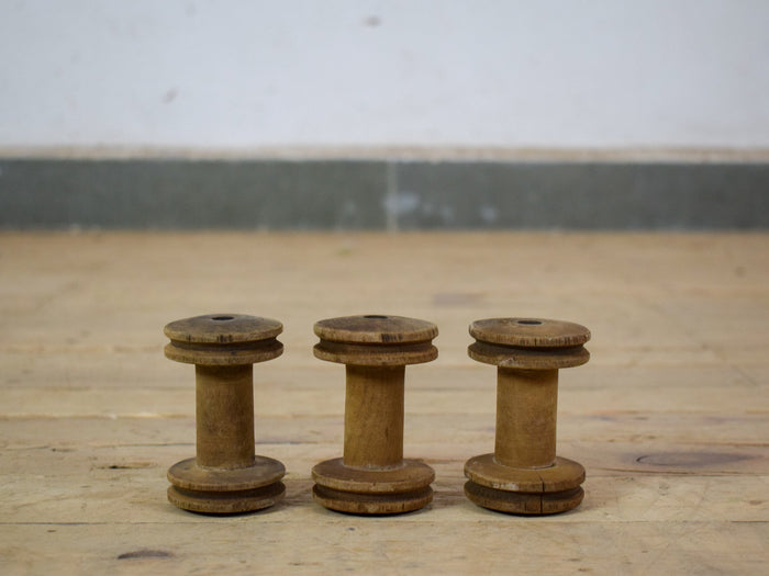 Set of 10 Vintage Wooden Bobbins Bobbin Reels
