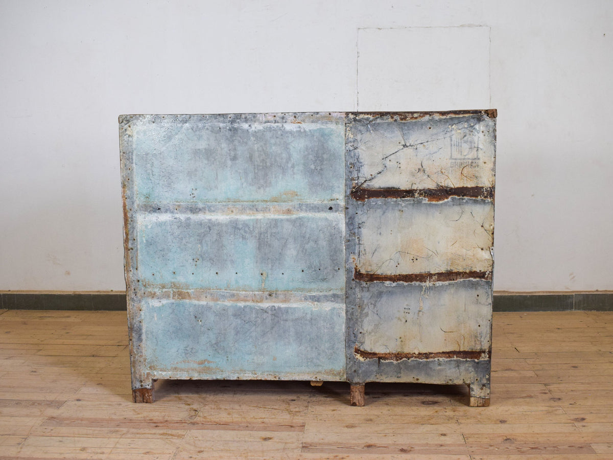 Vintage Indian Rustic Hardwood Sideboard Cupboard Drawers Storage