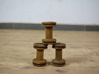Set of 10 Vintage Wooden Bobbins Bobbin Reels