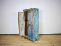 Vintage Rustic Wooden Worn Painted Cupboard Cabinet