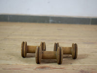 Set of 10 Vintage Wooden Bobbins Bobbin Reels
