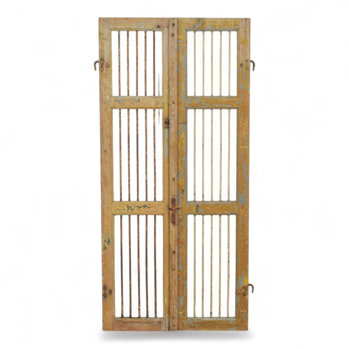 Pair of Antique Vintage Indian Doors Shutters