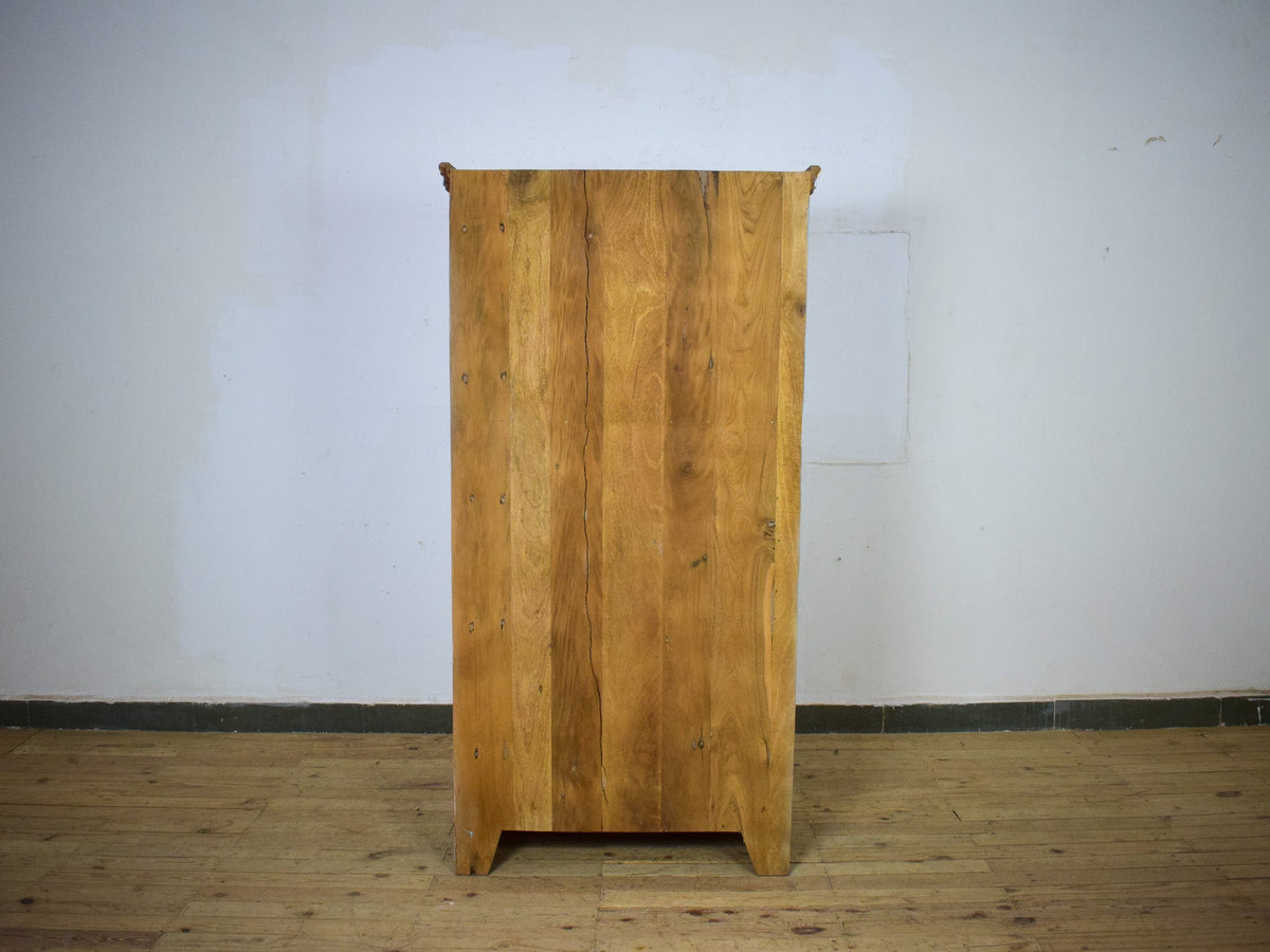 Vintage Rustic Wooden Worn Painted Cupboard Cabinet