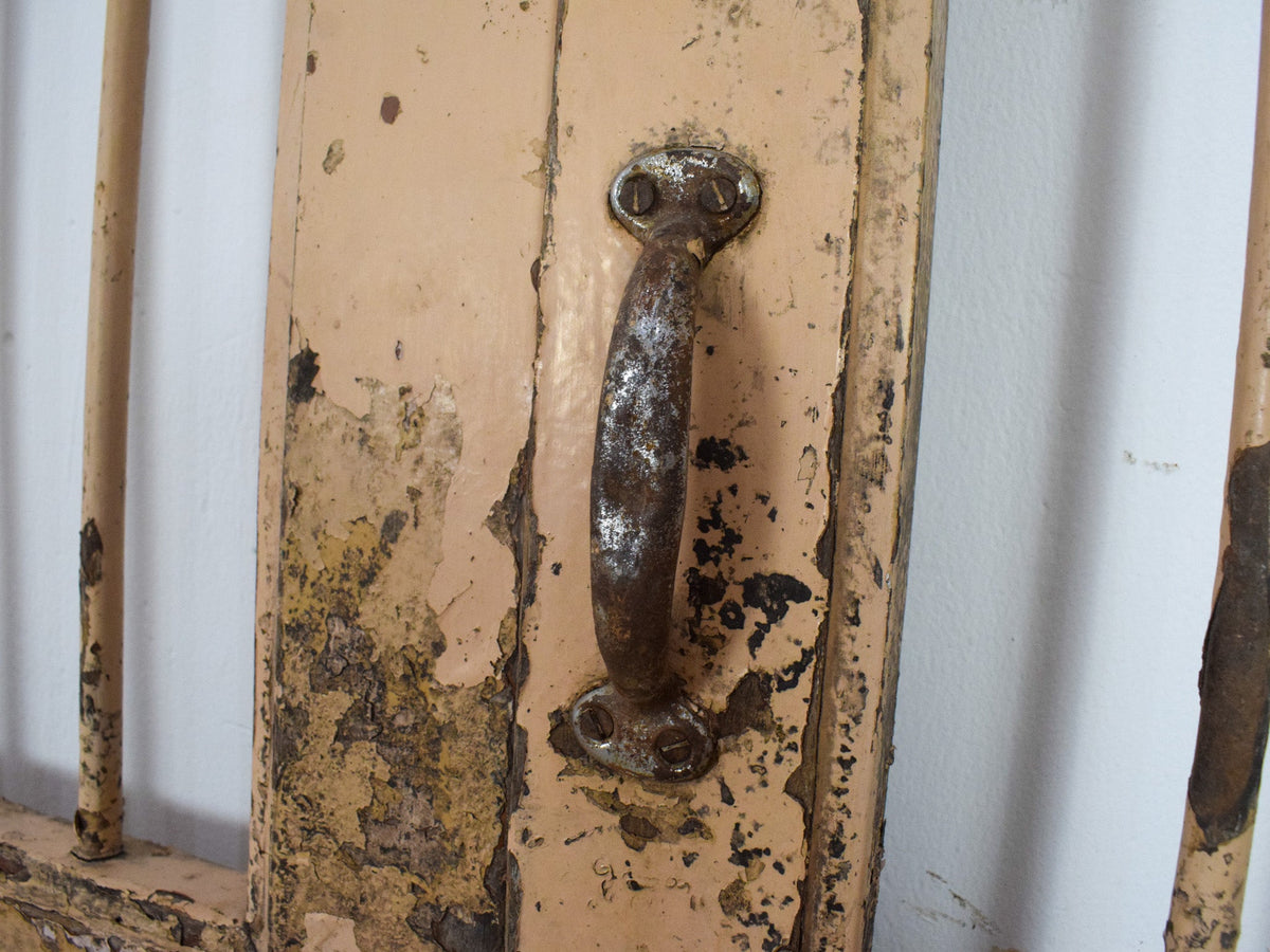 Pair of XL Antique Vintage Indian Wooden Iron Jali Doors Shutters