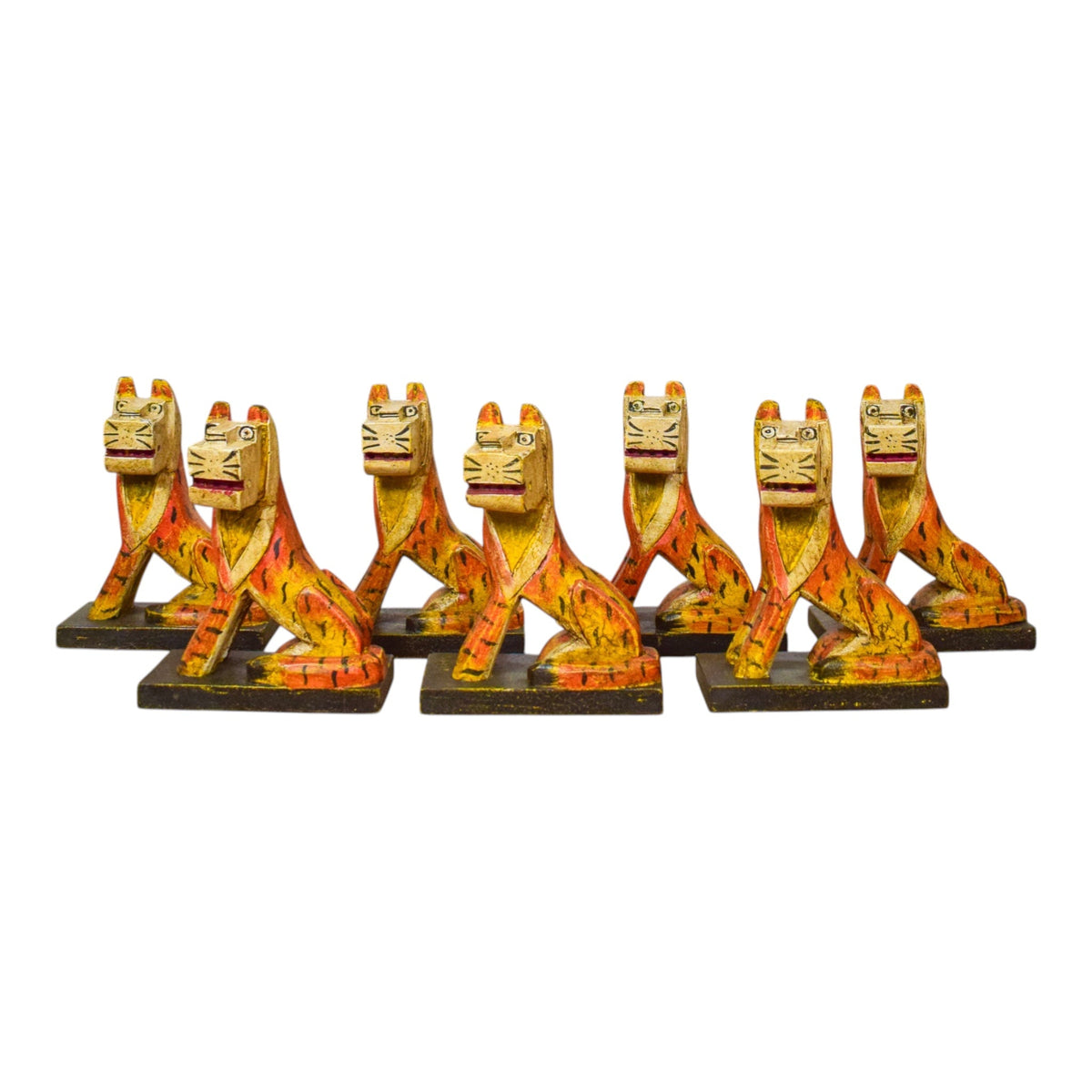 MILL-4243 Wooden Painted Tiger C64