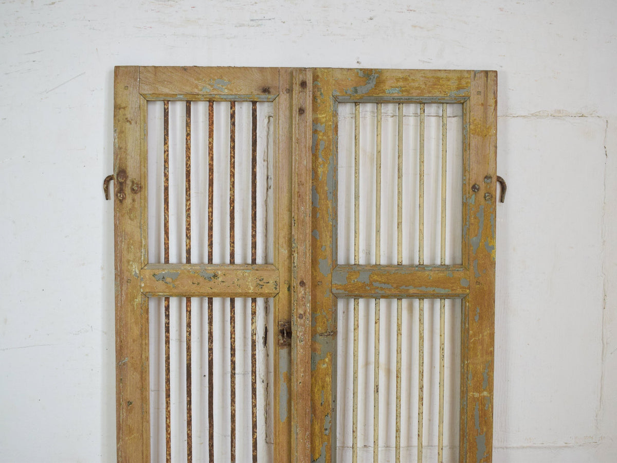Pair of Antique Vintage Indian Doors Shutters