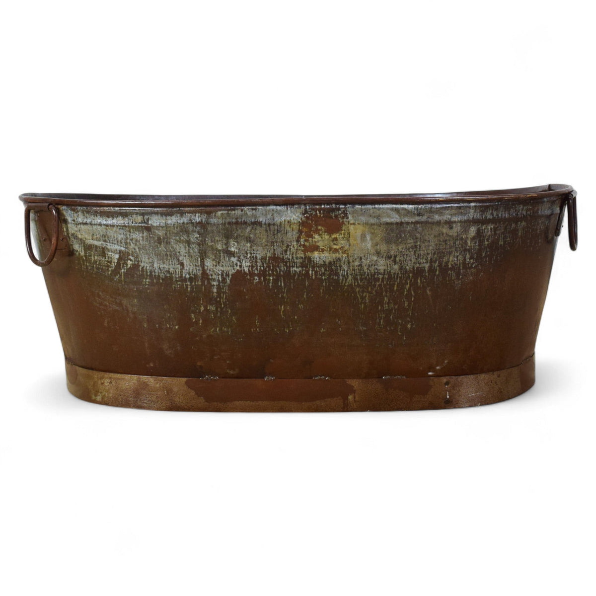 XL Rustic Vintage Metal Bath Planter