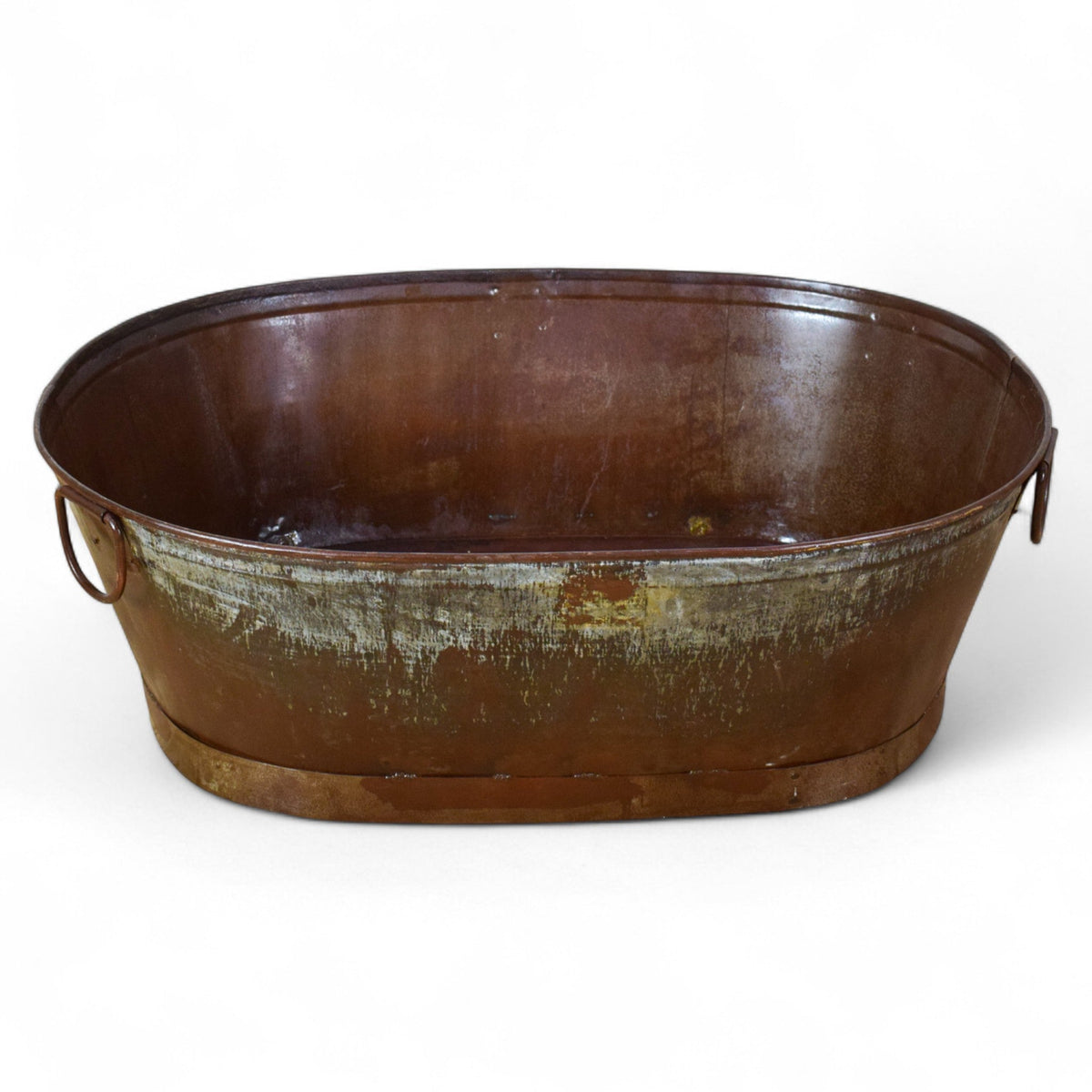 XL Rustic Vintage Metal Bath Planter