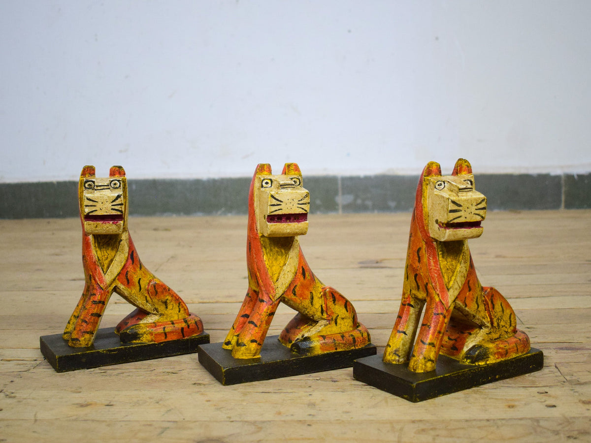 MILL-4243 Wooden Painted Tiger C64