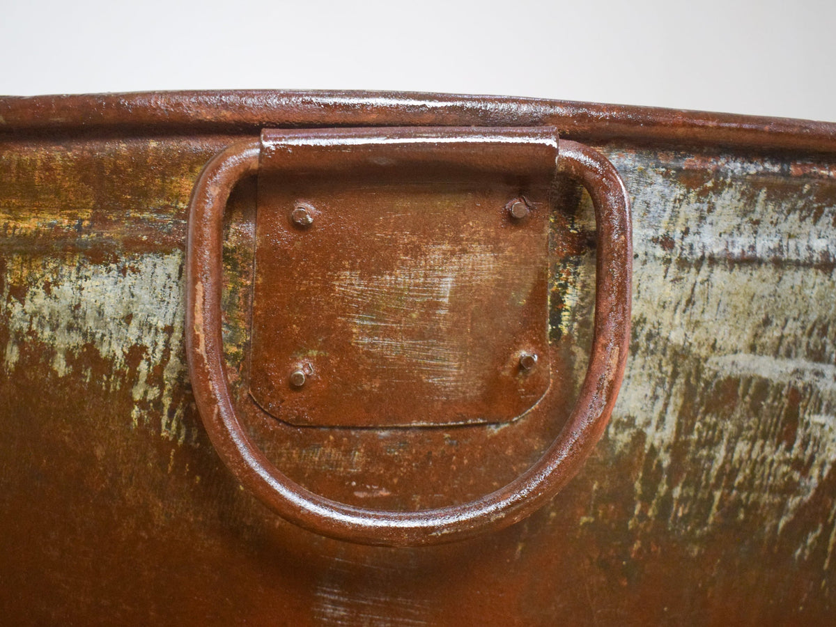 XL Rustic Vintage Metal Bath Planter