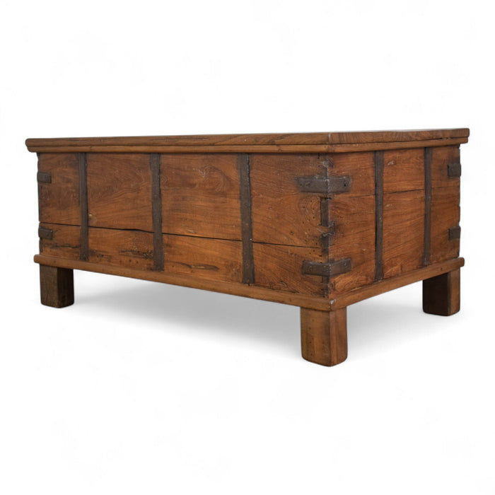 Vintage Rustic Wooden Chest Box Coffee Table