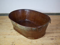 XL Rustic Vintage Metal Bath Planter