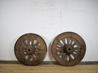 Old Antique Original Wooden Cart Wheel Garden Display
