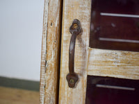 Vintage Worn Painted Rustic Cupboard Cabinet