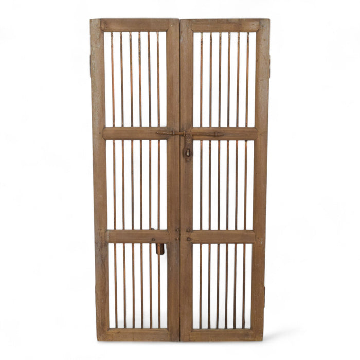 Pair of Antique Vintage Indian Doors Shutters