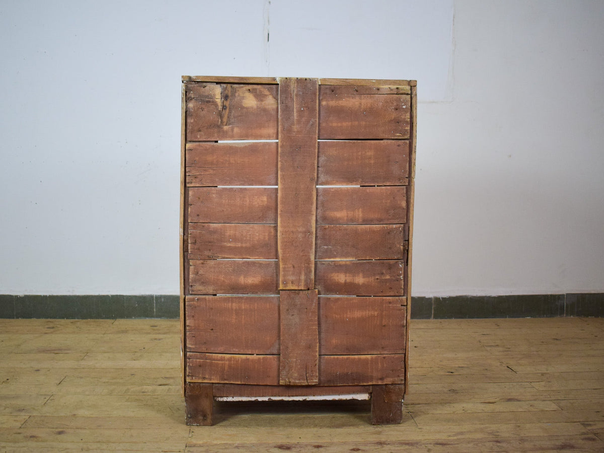 Vintage Worn Painted Rustic Cupboard Cabinet