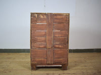 Vintage Worn Painted Rustic Cupboard Cabinet