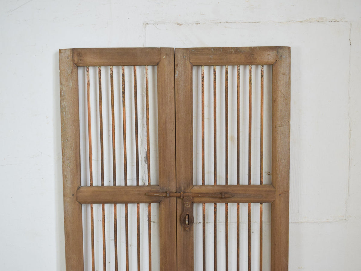 Pair of Antique Vintage Indian Doors Shutters