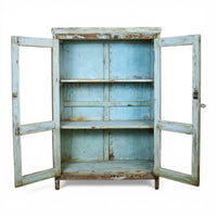 Vintage Rustic Wooden Painted Cupboard Cabinet