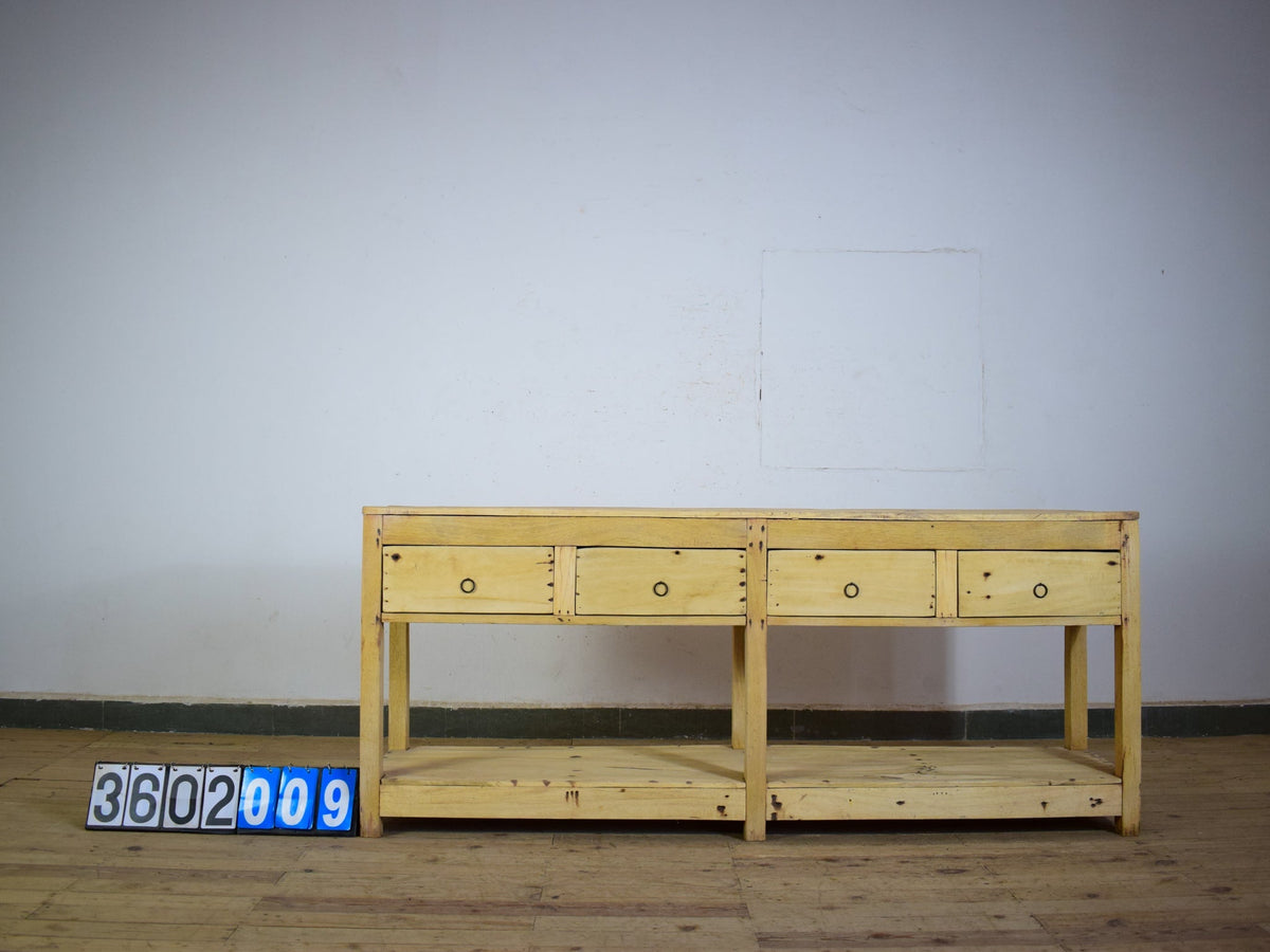 Vintage Rustic Bleached Wood Cupboard Cabinet Sideboard Console
