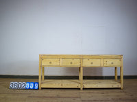 Vintage Rustic Bleached Wood Cupboard Cabinet Sideboard Console