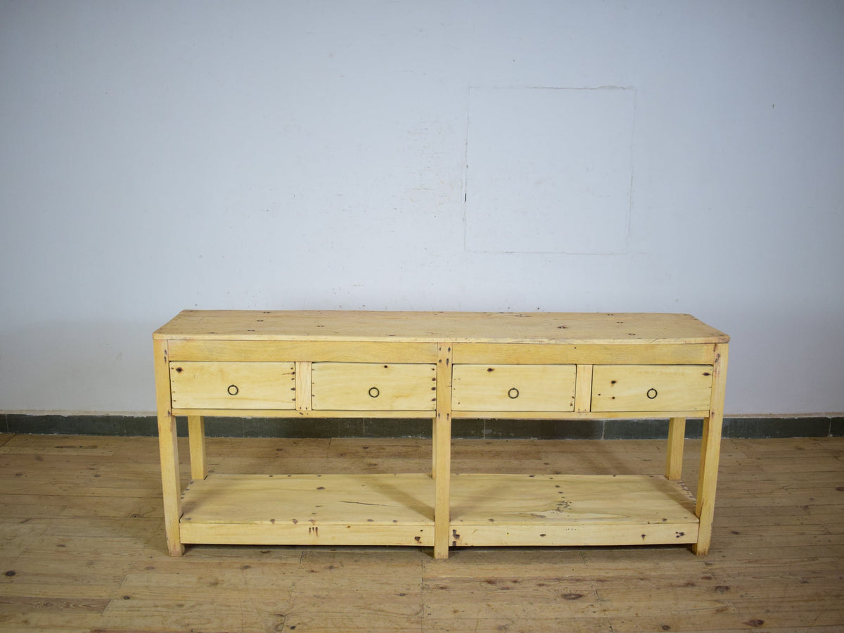 Vintage Rustic Bleached Wood Cupboard Cabinet Sideboard Console