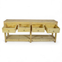 Vintage Rustic Bleached Wood Cupboard Cabinet Sideboard Console